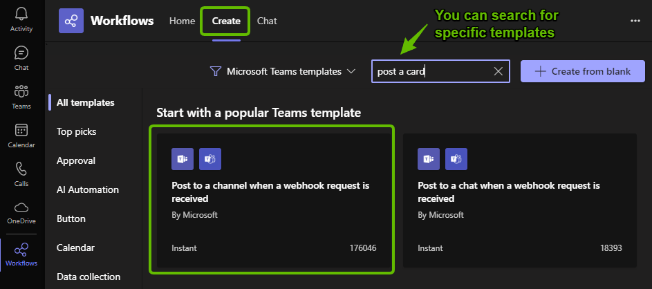 Teams workflow step two